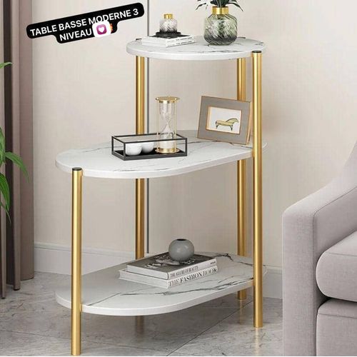 White Label Table Basse mobile simple, petite table pour chambre à coucher